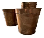 Metal Brass Indoor /garden Pots For Flowers Lots Of 3. Fixed Price $18.00.