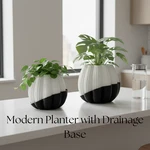 Contemporary Unique Sculptural Planter Modern Indoor Pot With Drainage. Fixed Price $15.99.