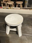 Small 4 Legged Painted Distressed, Wooden Stool Home Decor Ideal For Plant Stand. Fixed Price $16.75.