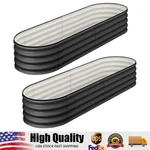 2 Pack Galvanized Raised Garden Bed Outdoor, 4.5 1 Ft Metal Planter Box. Fixed Price $63.99.