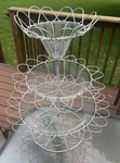 Antique French Victorian Triple Level Wire Fruit Basket Plant Stand Large Size. Fixed Price $99.00.