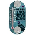 204-154B La Crosse 4" Indoor/outdoor Window Thermometer Bless This House. Fixed Price $6.95.