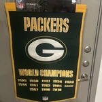 Green Bay Packers Nfl Dynasty Banner 24X36 Winning Streak Wool. Fixed Price $69.99.