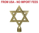 Eder Flag Star Of David Top Ornament 6-3/4 Inch With Ferrule Gold. Fixed Price $49.00.