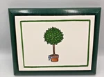 Vtg Hand Painted Tile Topiary Howard Originals Trivet Plant Stand Wooden Frame. Fixed Price $11.99.