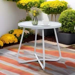 Patio Outdoor Side Tables Small Round Metal End Portable Indoor Garden. Fixed Price $28.50.