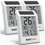 Baldrtherm Room Thermometer Indoor Humidity Meter, 3.2'', White 3PACK. Fixed Price $35.05.