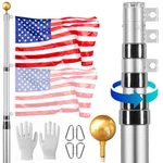 Vevor 20FT Telescopic Kit Heavy Duty Aluminum American Silver. Fixed Price $69.99.