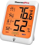 Thermopro TP53 Digital Hygrometer Indoor Thermometer For Home, White. Fixed Price $28.88.