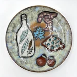 Linon Studio Pottery Wall Art Platter 16" W/sea Food, Olive Oil, Fruit Design. Fixed Price $45.00.