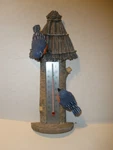 Giftco Blue Birds On Birdhouse Thermometer 8.5" Tall. Fixed Price $17.99.