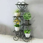 Large 5 Tier Wrought Iron Flower Pot Rack Planter Holder Display Shelf 42"H. Fixed Price $42.96.