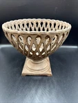 Antique French Cast Iron Lattice Planter/centerpiece, Fruit Bowl Country. Fixed Price $80.00.