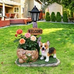 Sitting Corgi Dog Planter Garden Decor Outdoor Flower Pot Patio Statue Resin. Fixed Price $118.59.
