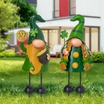 Hongland 18 Inch Spring Gnomes Outdoor Decor, 2PCS Metal Garden Stakes,. Fixed Price $40.72.