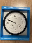 Acurite Analog Clock Thermometer Hygrometer Oil-rubbed Bronze 13 In. Dia New. Fixed Price $19.00.