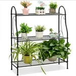 3-TIER Metal Plant Stand Shelf Flower Rack Pot Holder Scrollwork Design. Fixed Price $54.99.