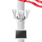 Flag Pole Solar Powered 3 Super-spotlights Pc Crystal Led, IP65 Water.... Fixed Price $37.93.