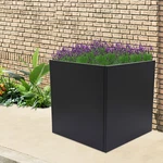 26*26*26INCH Steel Planter Box Black Flowerpot Indoor Outdoor Cube. Fixed Price $80.11.