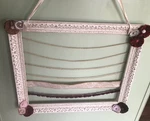 Vintage Wood Picture Frame Jewelry Display Organizer 23X19 Shabby Chic Cottage. Fixed Price $35.00.