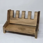 Vtg Handmade Country Cottage Picket Fence Wooden Doll Bench Or Plant Stand 13.5". Fixed Price $22.80.
