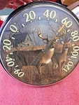 BS8 Rare Vintage Acu-rite Deer Indoor Outdoor Thermometer Chaney Instrument Co. Fixed Price $69.00.