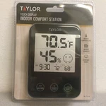 Taylor 1744BK Digital Thermometer Plastic Black 4.75" Indoor Comfort Station. Fixed Price $13.88.