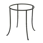 Indoor Outdoor Patio Ring Plant Stand, 14 In. Tall, Black Powder Coat Finish. Fixed Price $48.83.