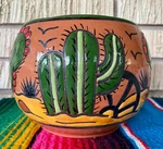 Lg Mexican Ceramic Flower Cactus Planter Folk Art Pottery Handmade Talavera. Fixed Price $34.95.