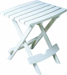 Manufacturing 8500-48-3700 Plastic Quik-fold Side Table, White. Fixed Price $42.99.