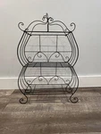 Vintage Metal Wire 2 Tier Shelf /plant Black Mcm Free Standing/wall Mount. Fixed Price $62.00.