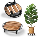 Pack Plant Caddy With Wheels, 12" Rolling Stand 264 Lb Heavy Duty, Iron. Fixed Price $36.99.