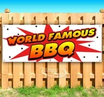 World Famous Bbq Advertising Vinyl Banner Flag Sign Many Sizes Usa. Fixed Price $99.19.