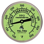 Tel-tru Large Glow In Dark Bbq Smoker Thermometer BQ300 3" Face 4" Stem 500F. Fixed Price $75.36.