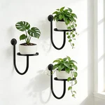 Indoor Wall Planters 3PACK Metal Floating Shelves For Space Saving Decor. Fixed Price $18.17.