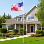 16FT Telescopic Flag Pole Kit Sectional Outdoor Inground. Fixed Price $69.99.
