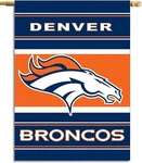 Denver Broncos 2-SIDED 28-BY-40-INCH House Banner. Fixed Price $32.63.