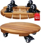 Idzo 16INCHES Capacity 500LBS Wood Plant Caddy With Wheels Heavy Duty, Acacia.... Fixed Price $43.64.