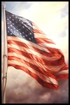 Custom Flag On Pole Image, Canvas Print, American Wall Art Home Decor. Fixed Price $59.00.