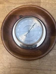 Vintage Springfield Instrument Thermometer Round Walnut Wall Mount Decor. Fixed Price $16.00.