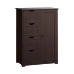 Costway Bathroom Storage Wooden 4 Drawer Cabinet Cupboard 2 Shelves Free Standin. Fixed Price $168.09.