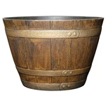 Whiskey Barrel Planters - Wooden Finish Flower Pot Decorative Garde.... Fixed Price $40.26.