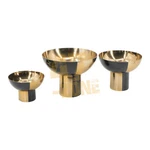 Aluminium S/3 Bowl Gold Black Indoor Outdoor Home Tabletop Decoration. Fixed Price $145.35.