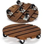 Yangbaga 2PACK Plant Caddy 12 Wood Duty Rolling Stand With 360 Lock.... Fixed Price $35.52.