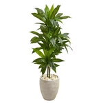 Nearly Natural 4FT. Dracaena Artificial In Sand Colored Planter (real Touc. Fixed Price $119.99.