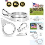 Flag Pole Rings 2 Inch Rotating Anti Wrap Swivel Clips Hardware With Carabiners. Fixed Price $33.48.