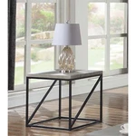 Benzara Industrial Style Minimal End Table With Wooden Top And Metallic Base, Gr. Fixed Price $126.14.