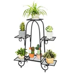 6 Tier Flower Pot Holder Metal Vertical Shelves Corner Plants Display Rack. Fixed Price $48.09.