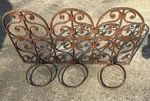 Vintage Wrought Iron Planter Wall Hanging Rack Basket 3 Holder Flower Pot. Fixed Price $174.99.