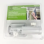 Garden Treasures Metal Flag Bracket 0185738 White Adjustable 6.5" X 2.4" 2.8". Fixed Price $9.26.